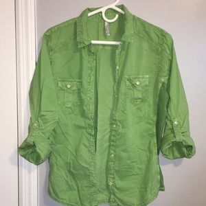 Old Navy Green Button Up
